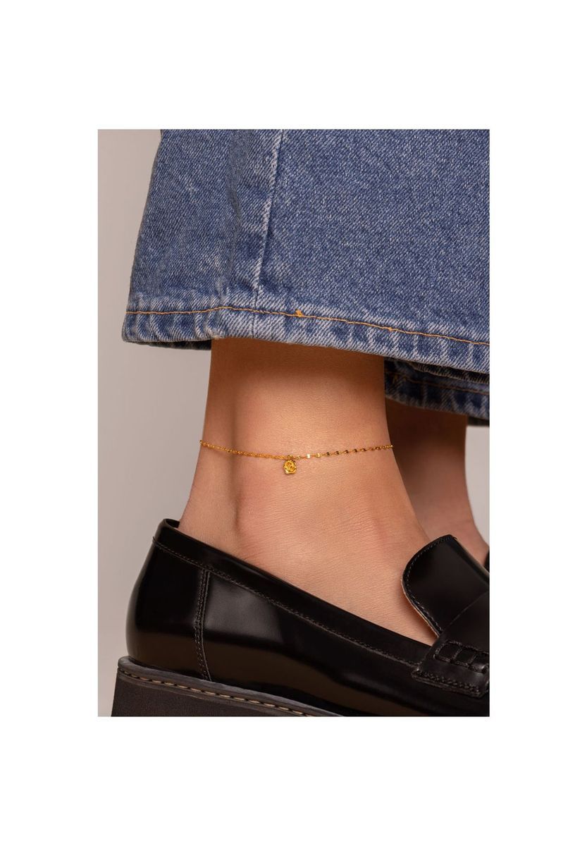 amor Damen Fußkette, 925er Silber, GOLD