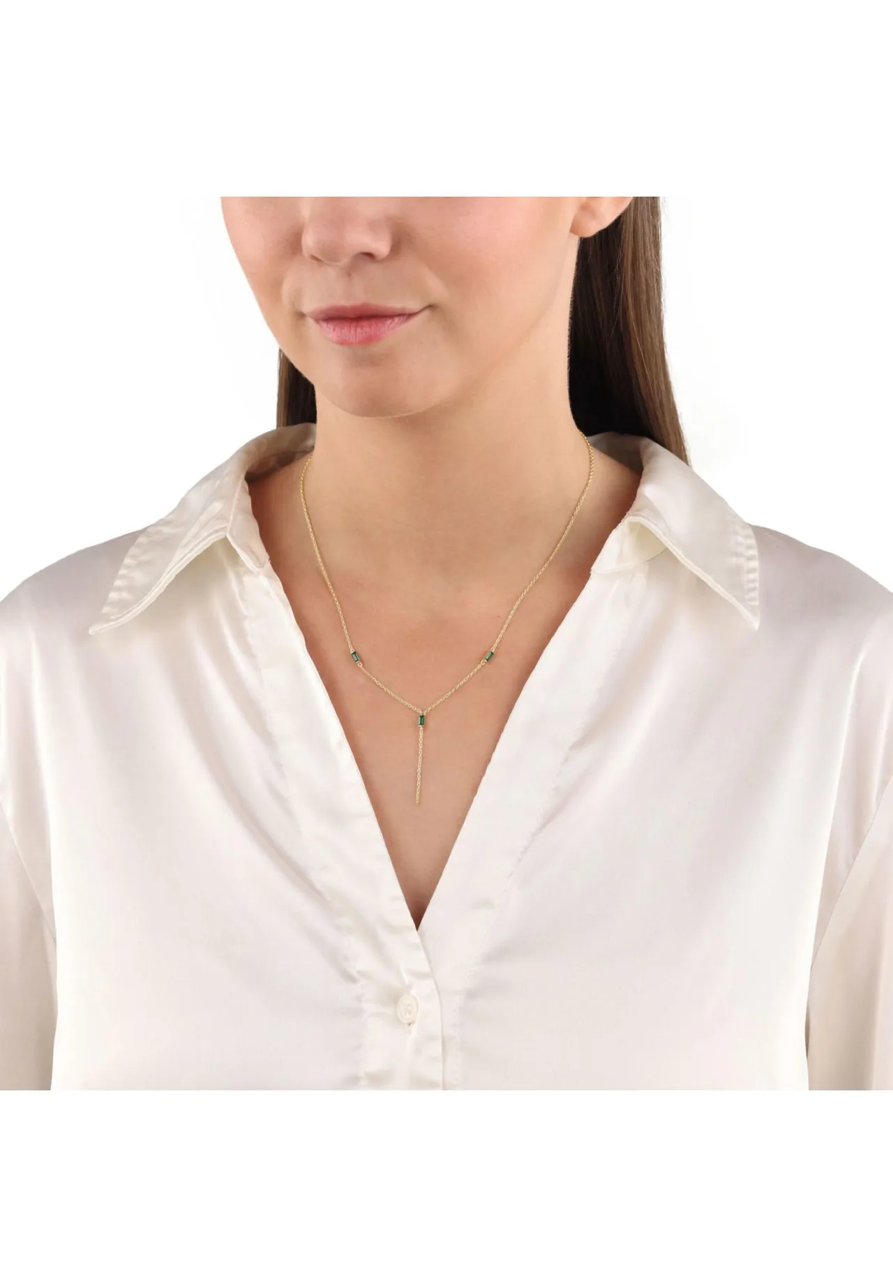 amor Damen Kette mit Anhänger "2034780", 925er Silber, GOLD, 99