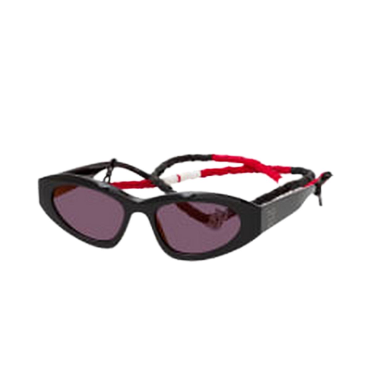 Cat-Eye Sonnenbrille mit geflochtener Kette