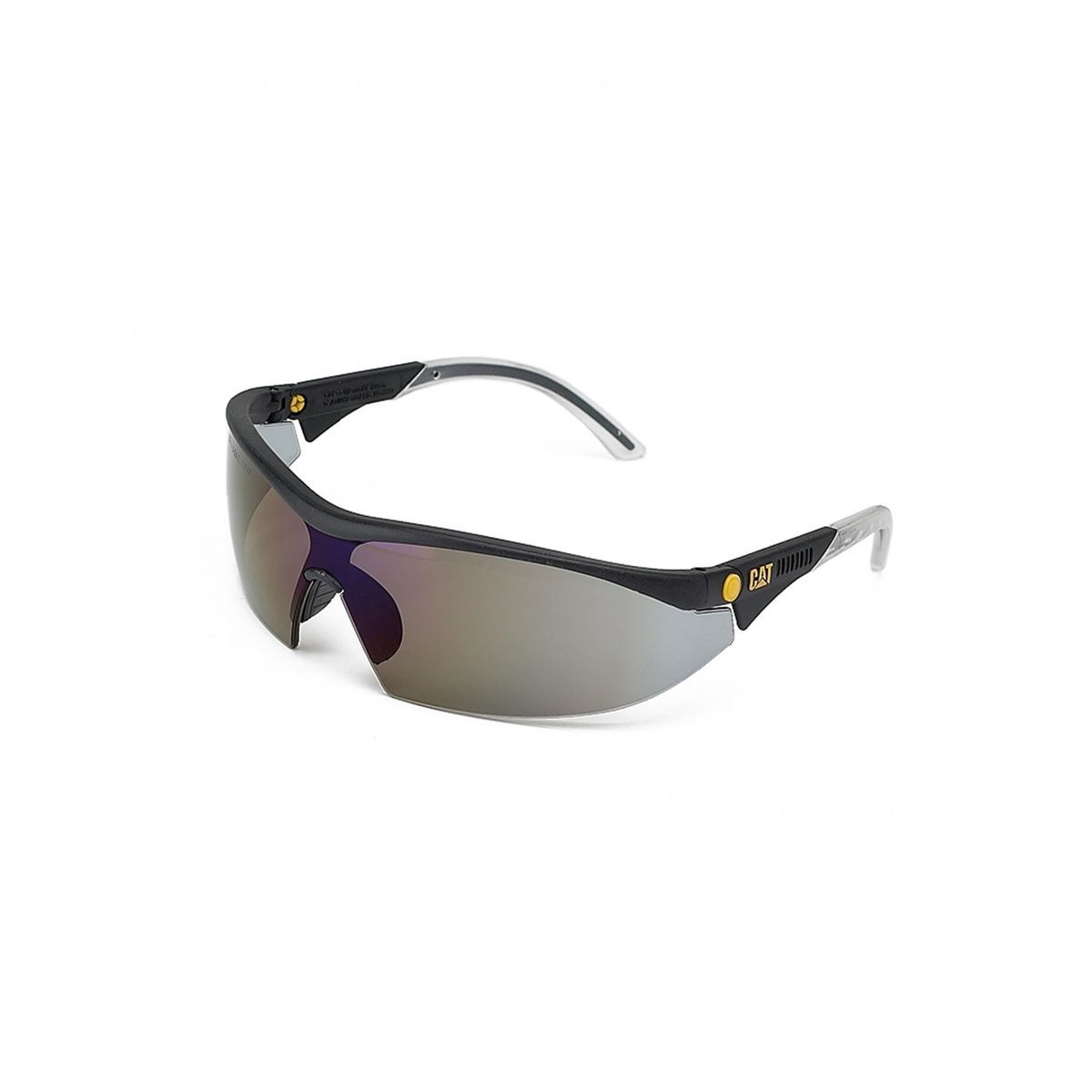 Schwarze Schutzbrille mit verspiegelten Gläsern