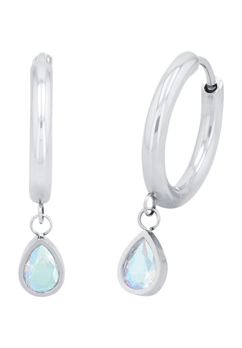 amor Damen Creolen, Edelstahl, SILBER