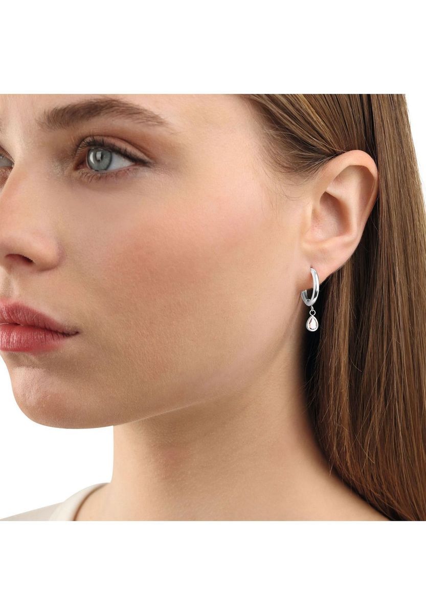 amor Damen Creolen, Edelstahl, SILBER