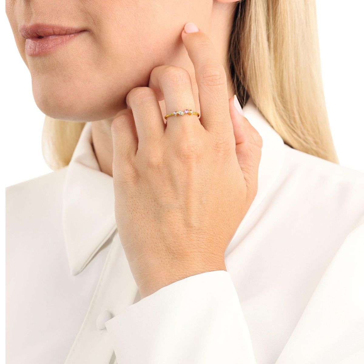 amor Damen Ring, 925er Silber, GOLD