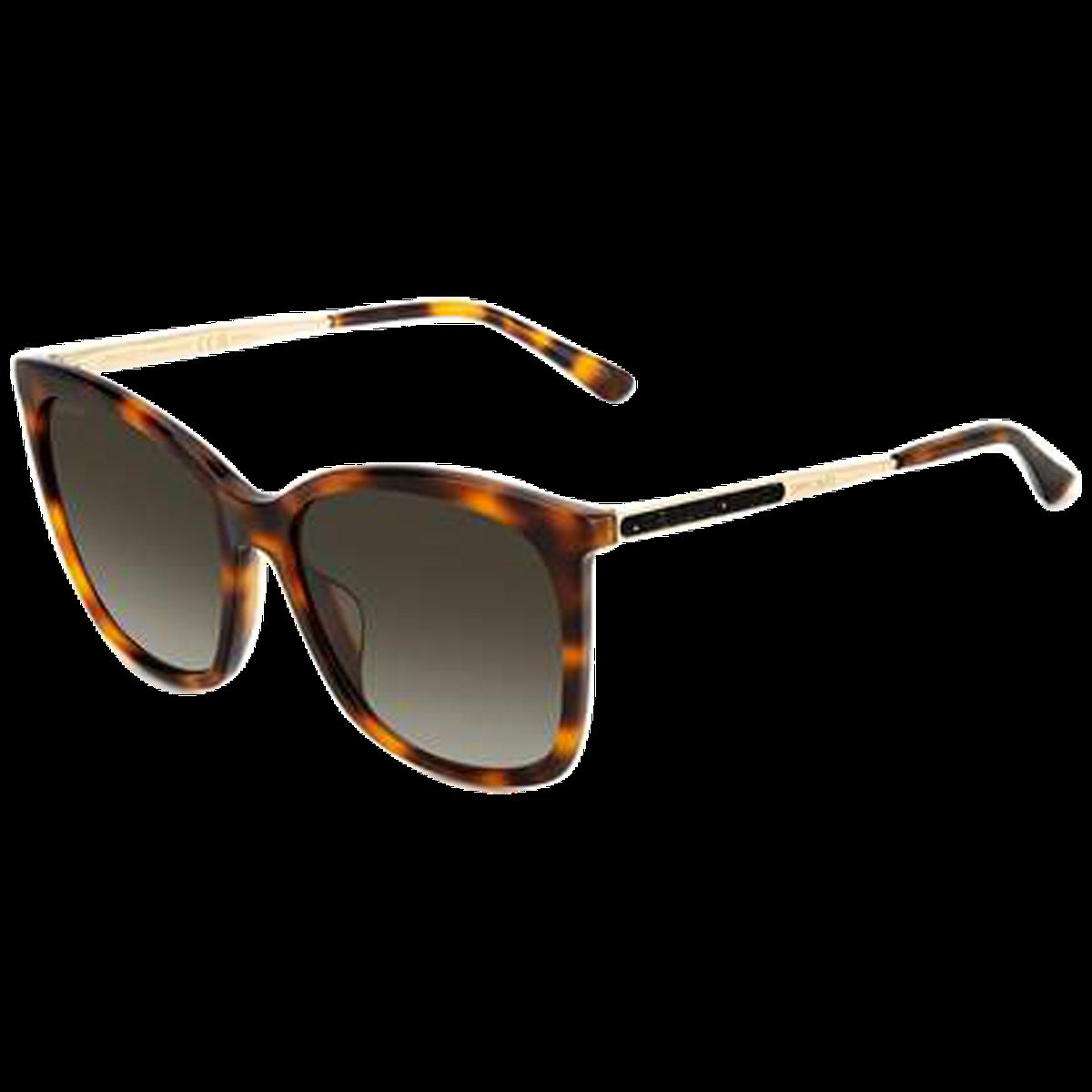 Braune Schildpatt-Sonnenbrille mit quadratischem Rahmen