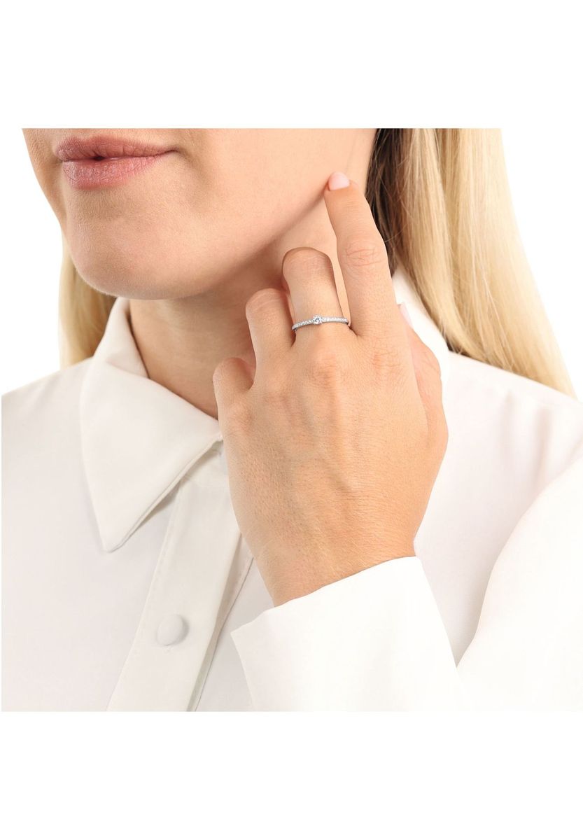 amor Damen Ring, 375er Weißgold, WEISSGOLD