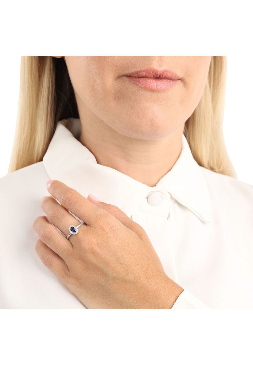 amor Damen Ring, 375er Weißgold, SILBER, 52