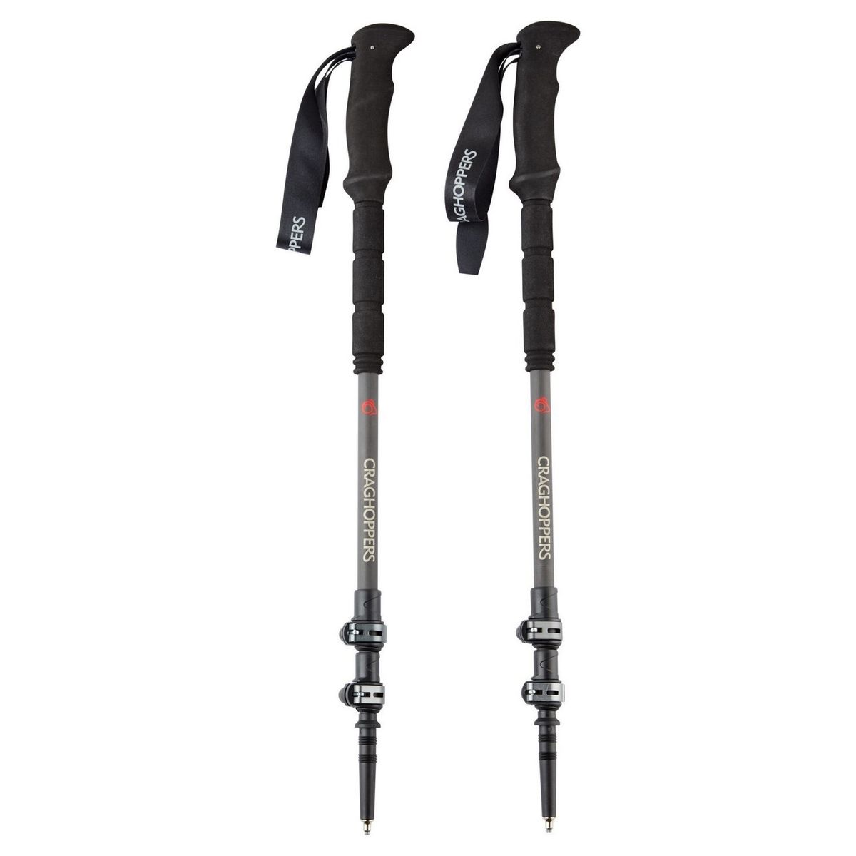 Craghoppers - Wanderstöcke "Treklite" 2er-Pack (Anthrazitgrau/Schwarz)