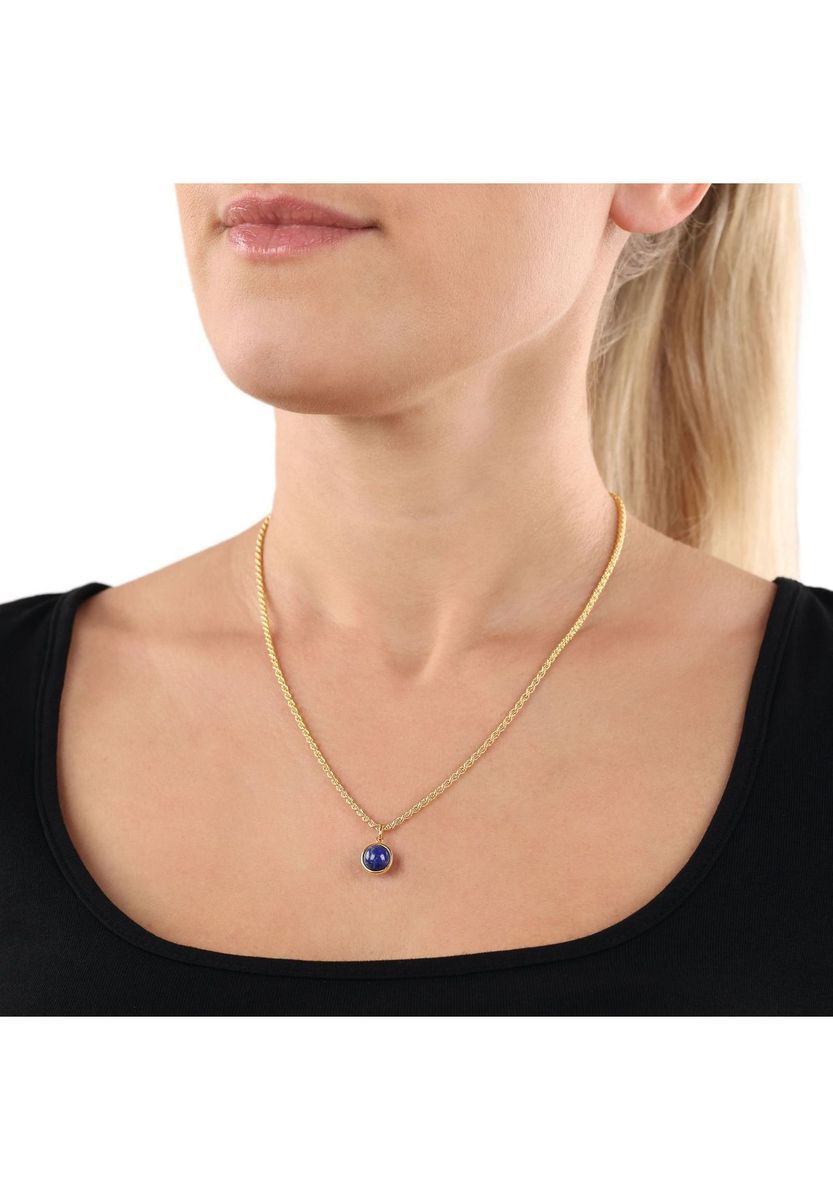 amor Damen Kette mit Anhänger, 925er Sterling Silber, GOLD, 45