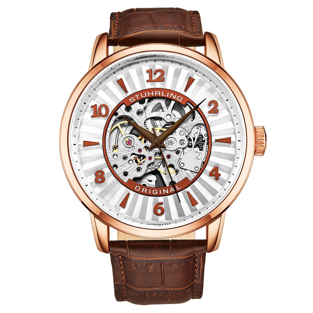 Elegante Automatikuhr in Roségold