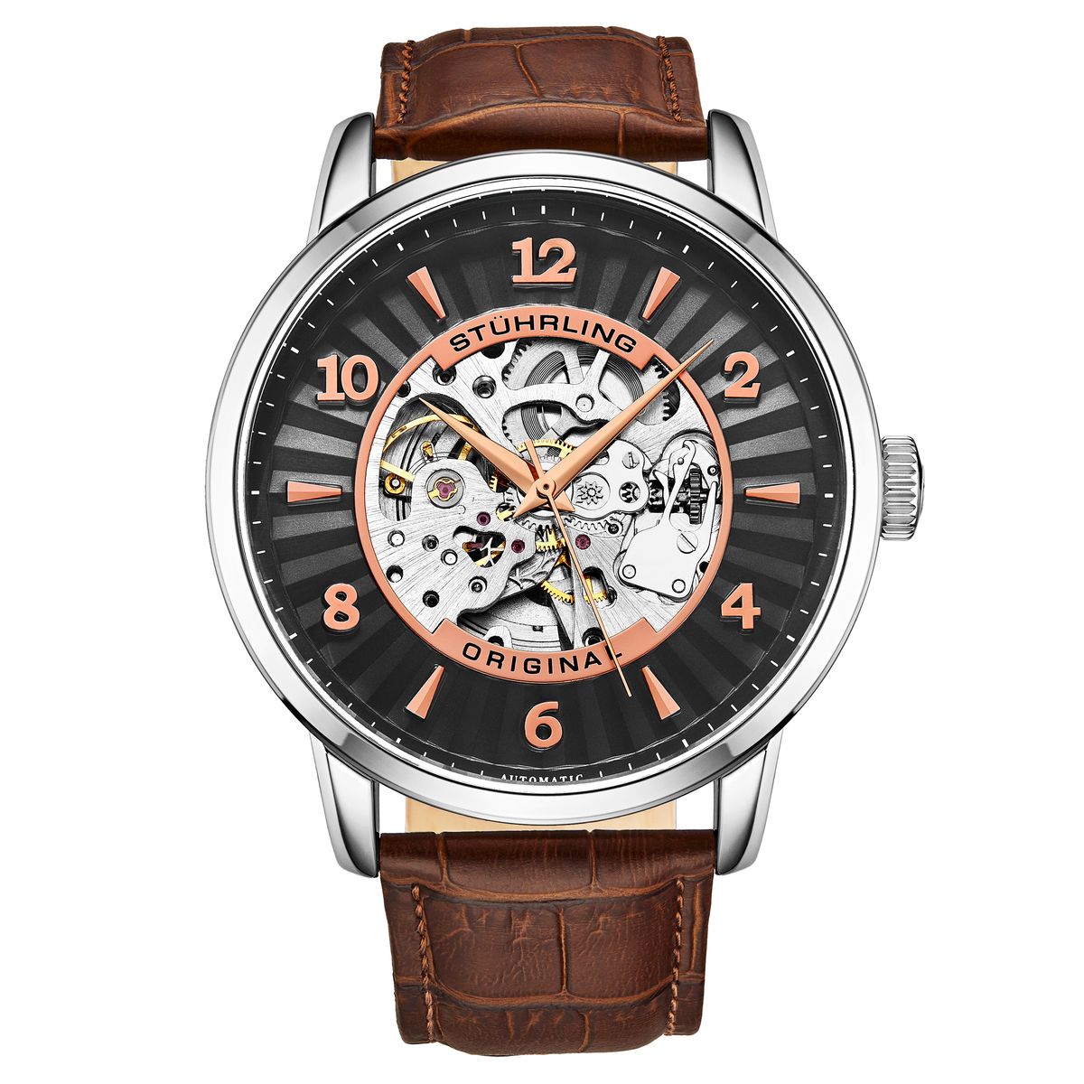 Elegante Automatikuhr in Roségold