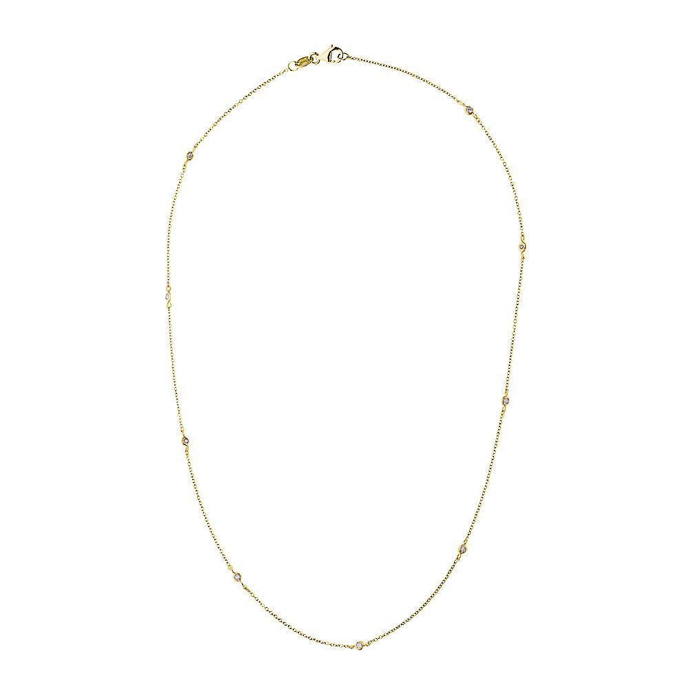 Feine Goldkette mit Diamanten
