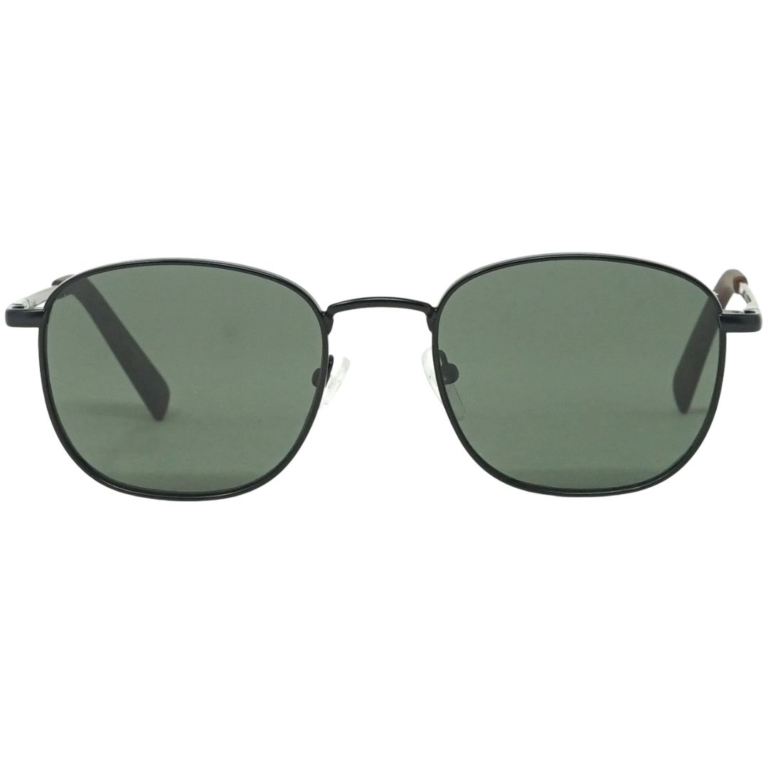 Runde schwarze Sonnenbrille