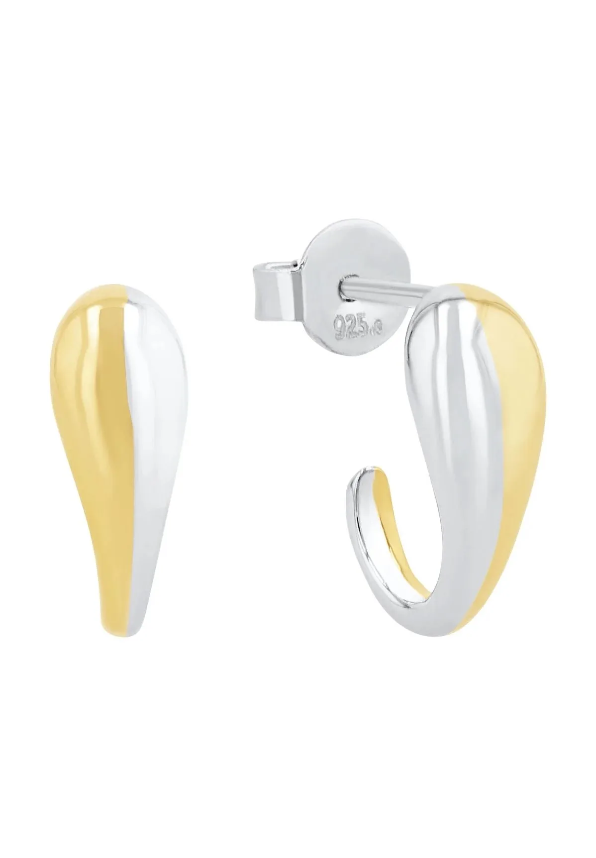 amor Damen Ohrstecker, 925er Silber, BICOLOR