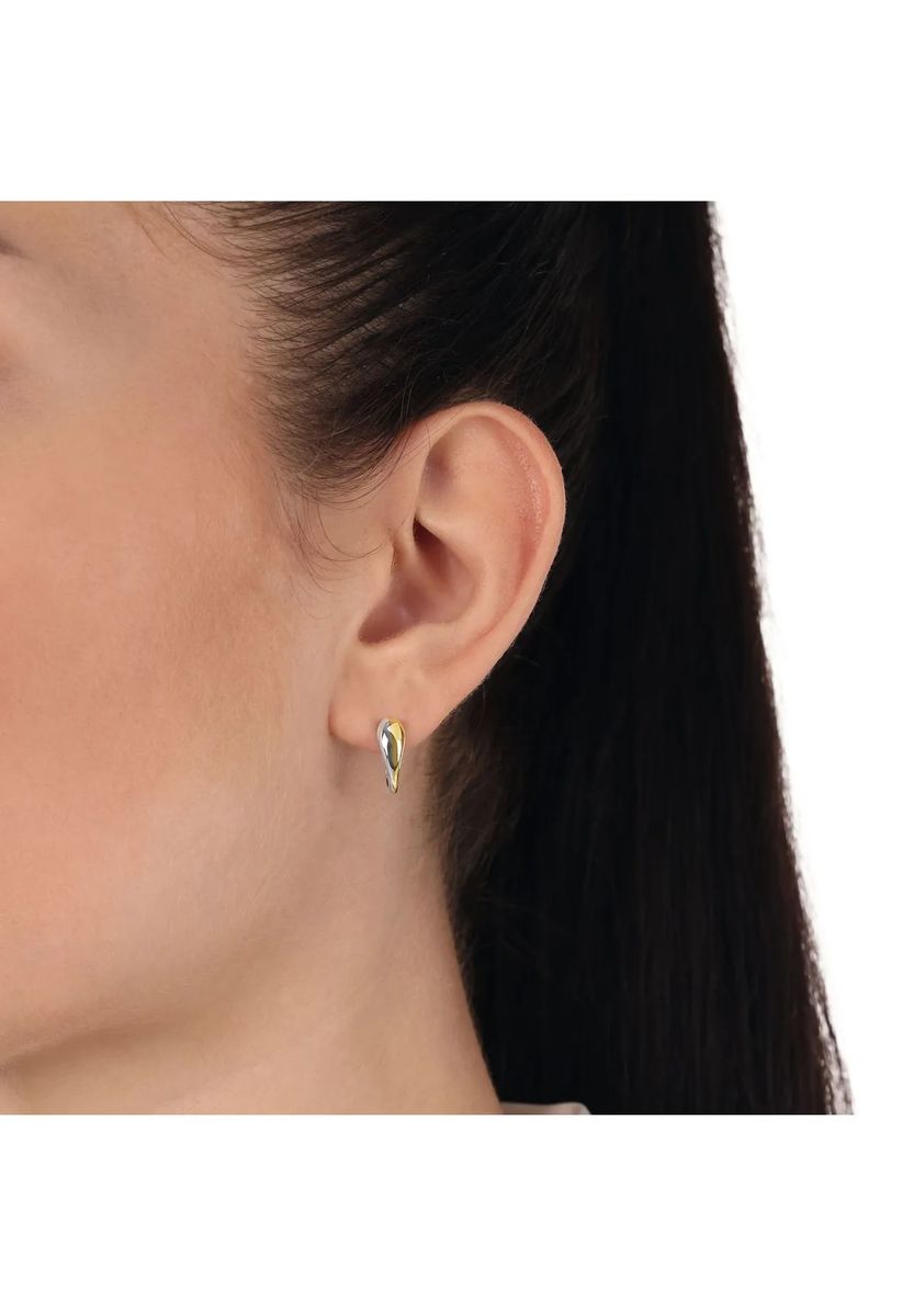 amor Damen Ohrstecker, 925er Silber, BICOLOR