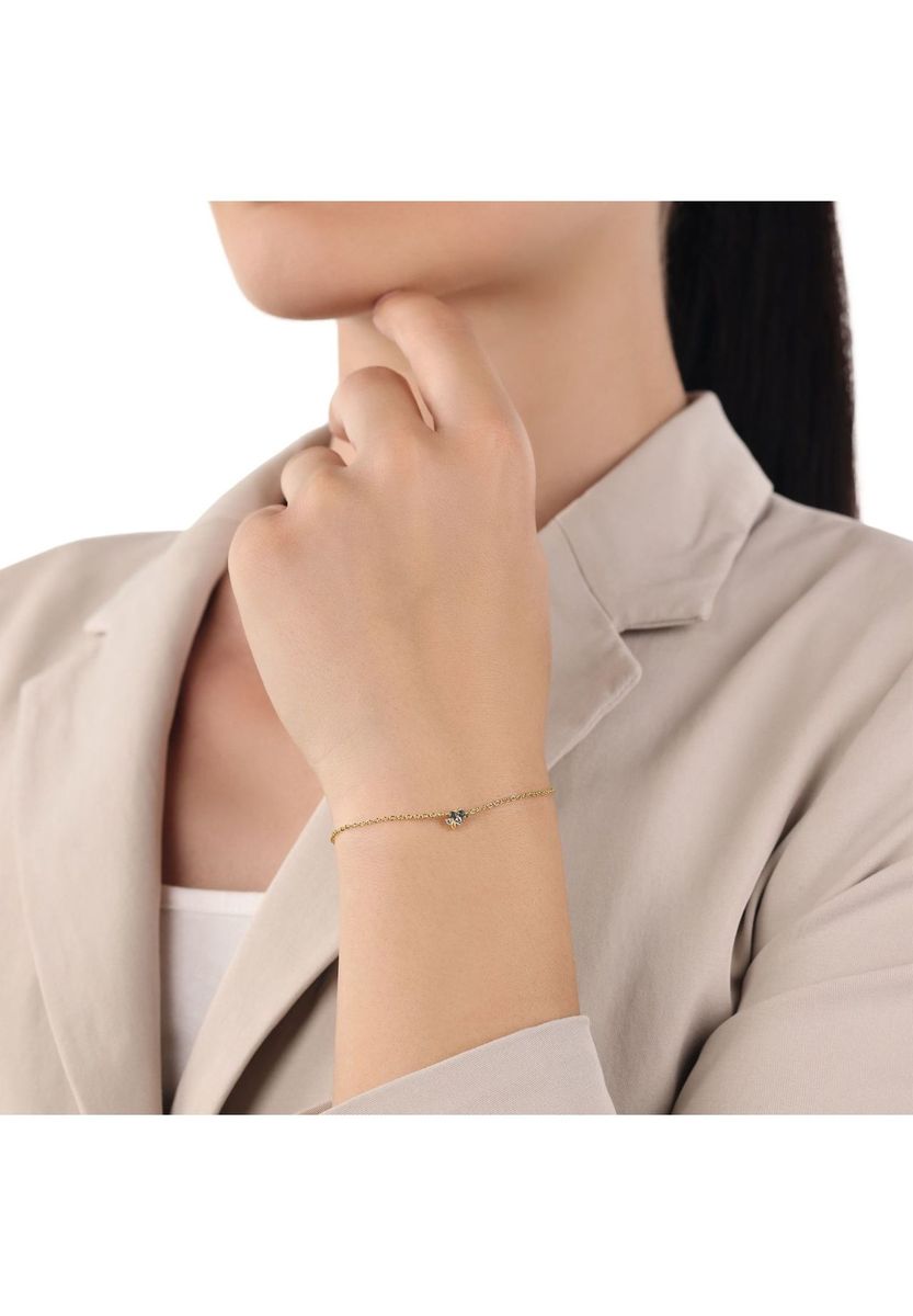 Zartes, vergoldetes Silber Charm Armband