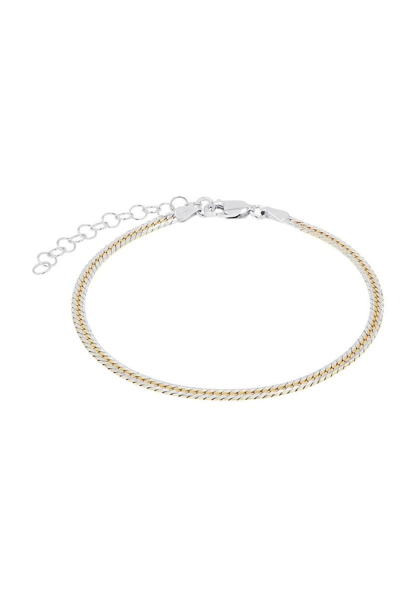 amor Damen Armband, 925er Silber, BICOLOR