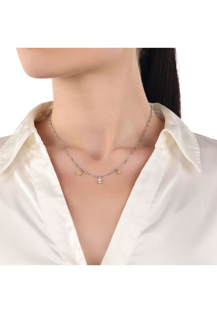 amor Damen Kette mit Anhänger, 925er Silber, SILBER GOLD