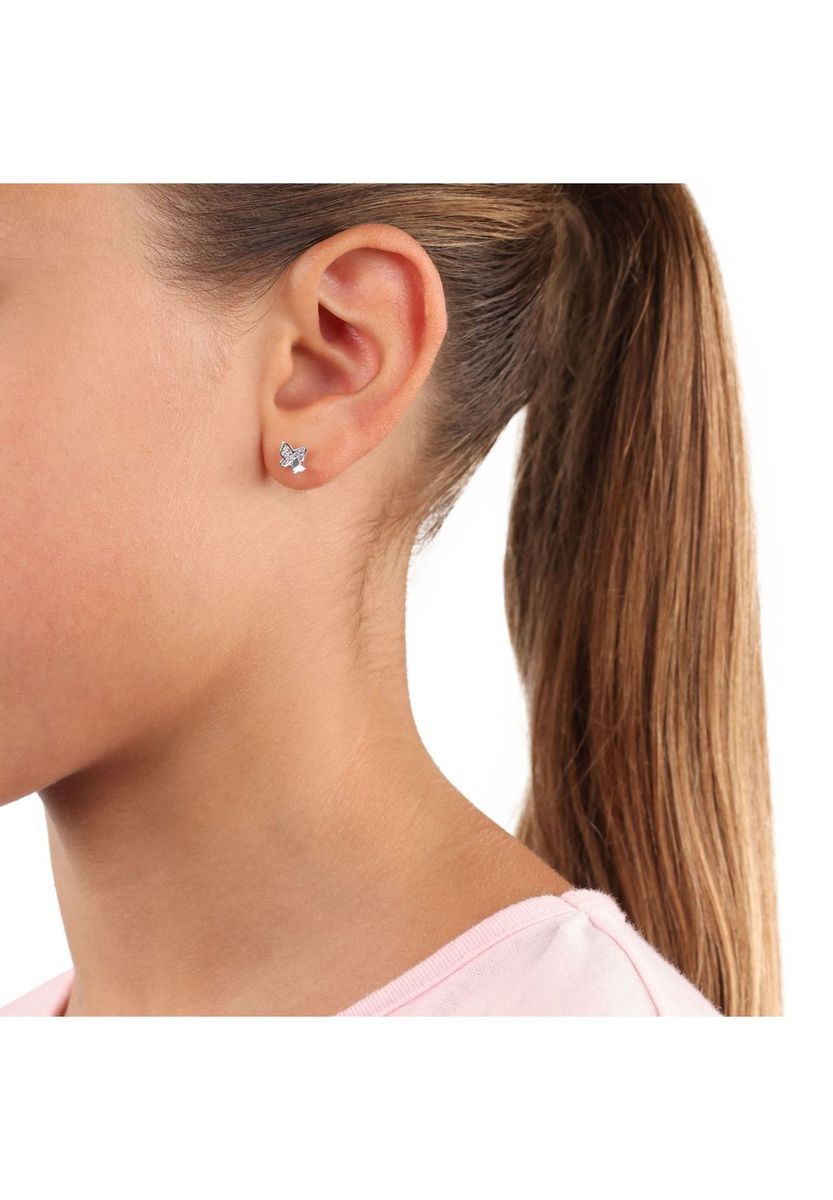 Schmetterling Ohrstecker mit Zirkonia