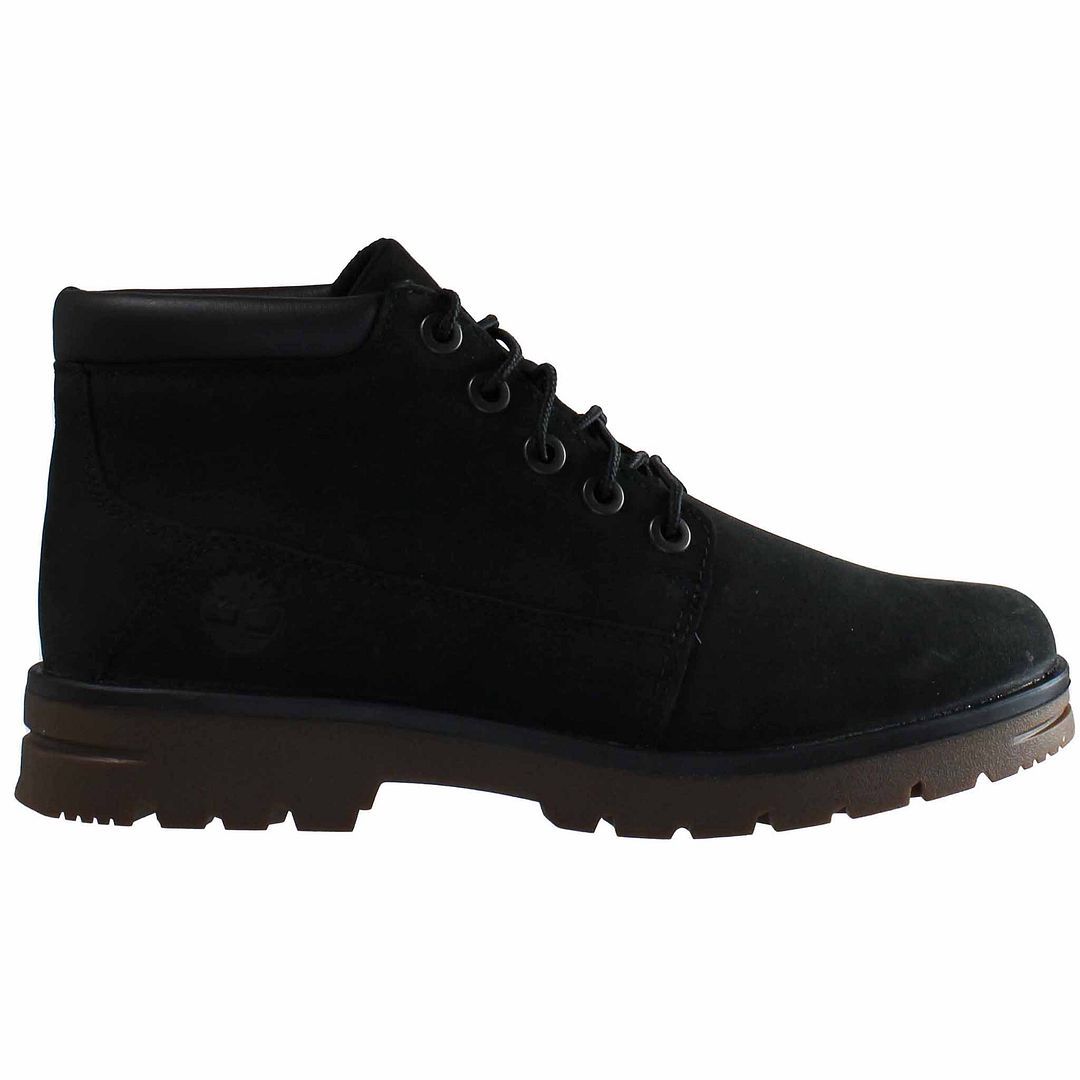 Schwarzer Chukka-Stiefelette aus Leder