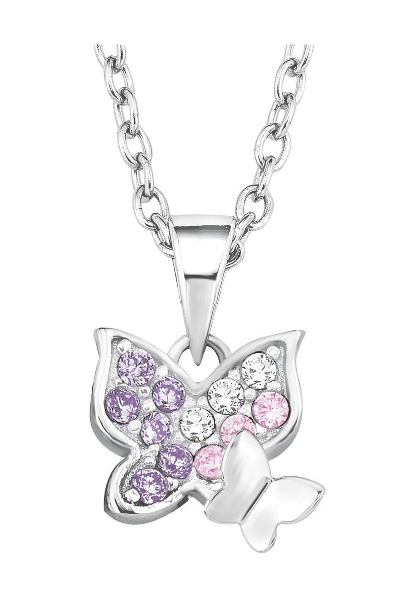 Schmetterlingsanhänger Halskette Sterlingsilber Zirkonia