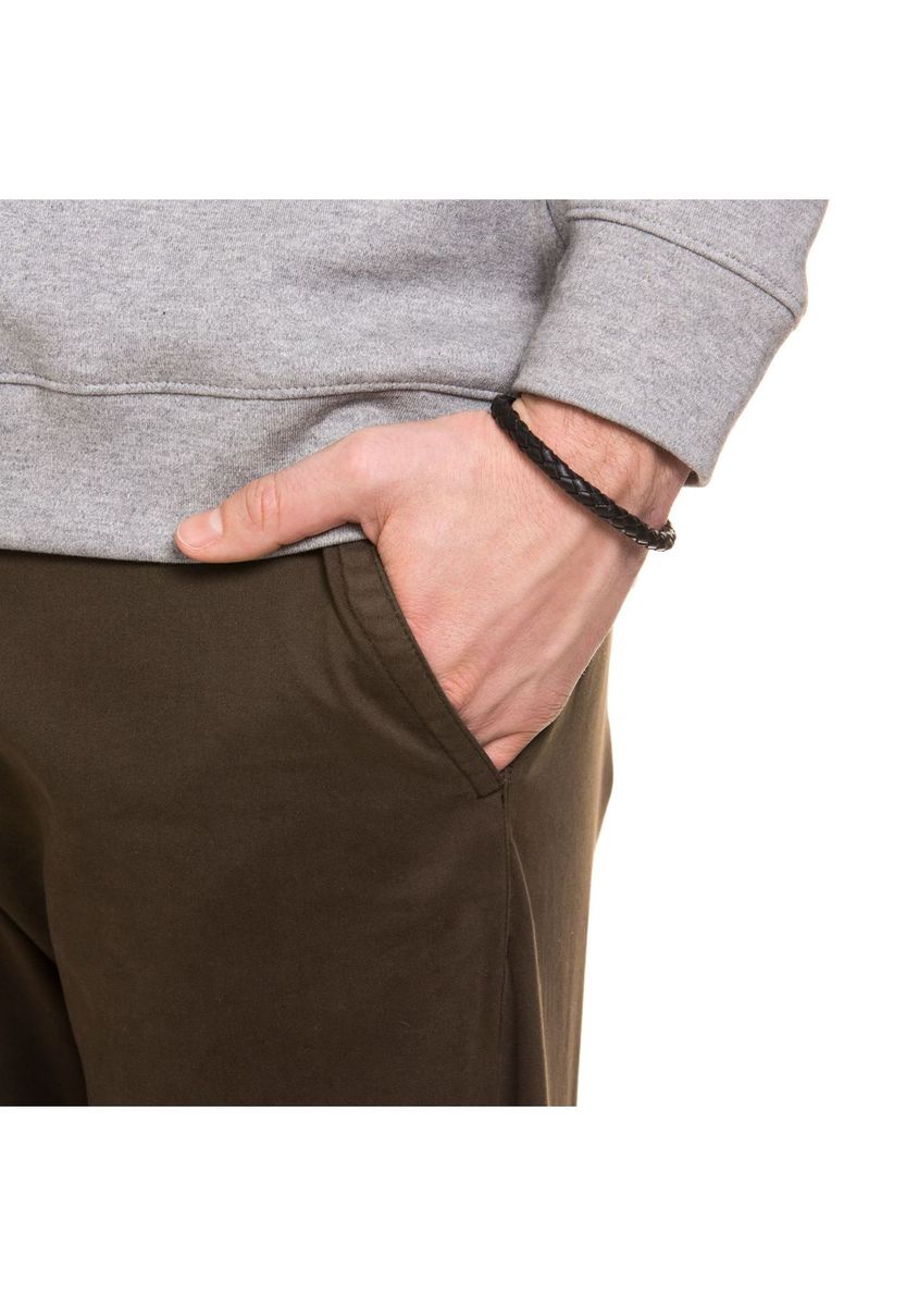 JOOP! Herren Armband, Edelstahl/Leder, schwarz, 21