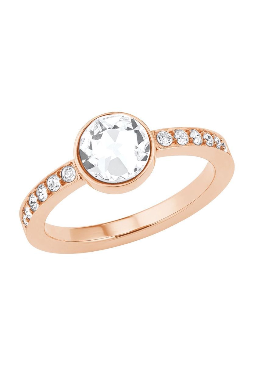 Roségoldener Ring mit Kristallakzenten