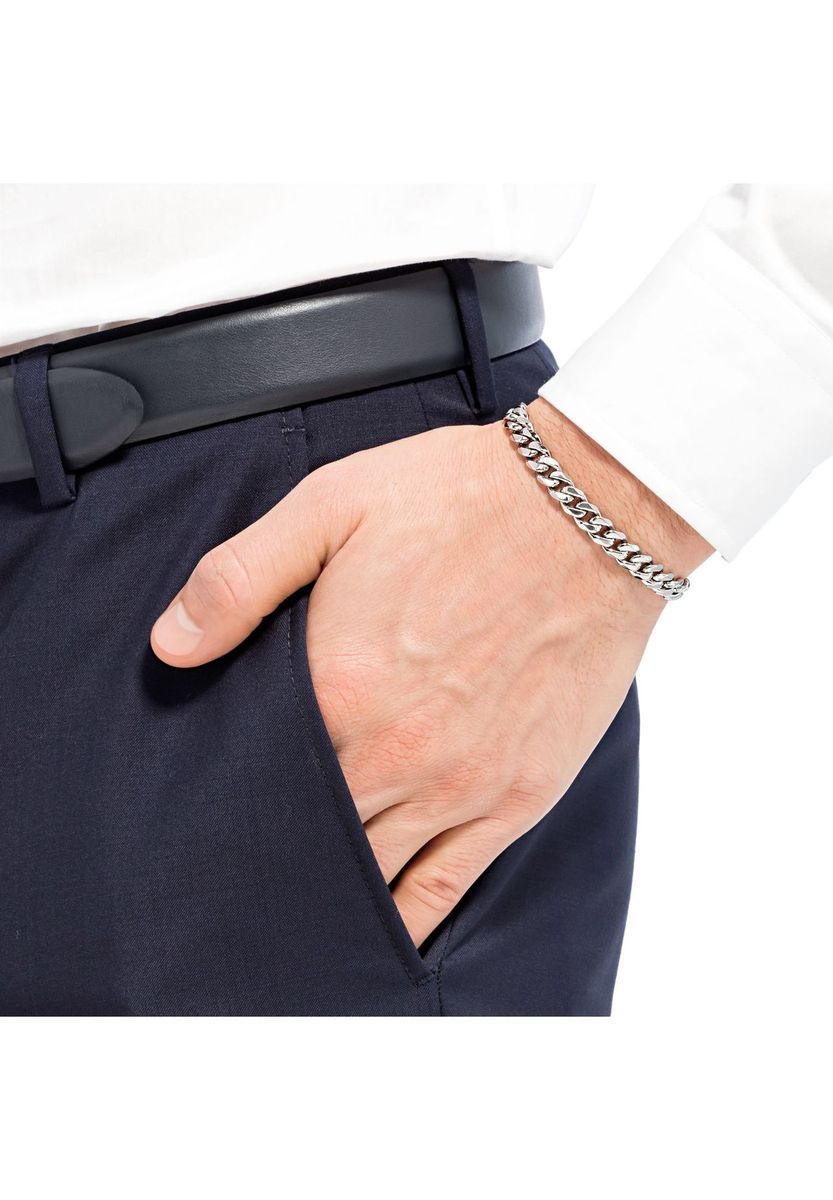 JOOP! Herren Armband, Edelstahl, silber