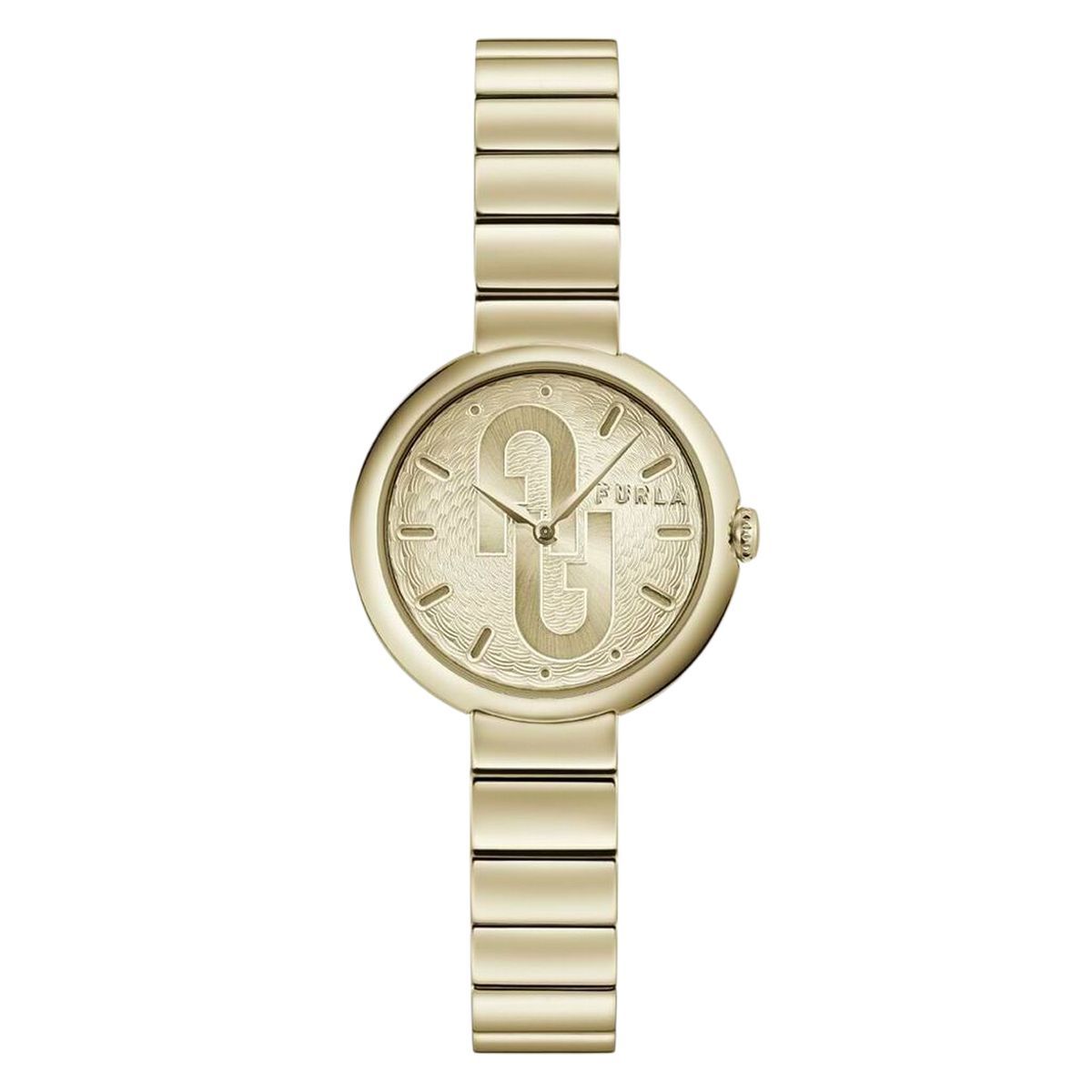Elegante goldfarbene Damenarmbanduhr