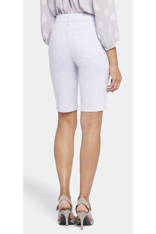 Klassische Bermuda-Jeansshorts mit hohem Bund