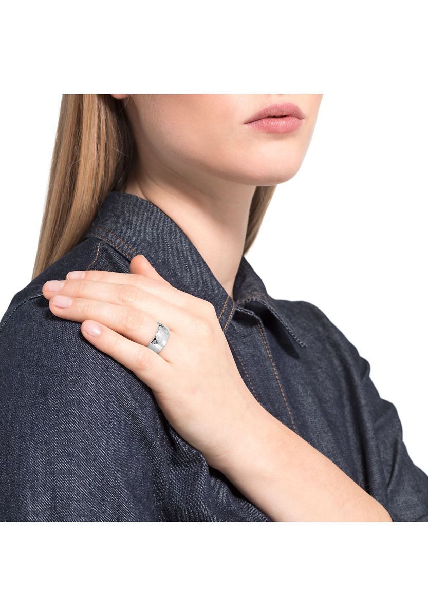 JOOP! Damen Ring, Edelstahl, silber, 54