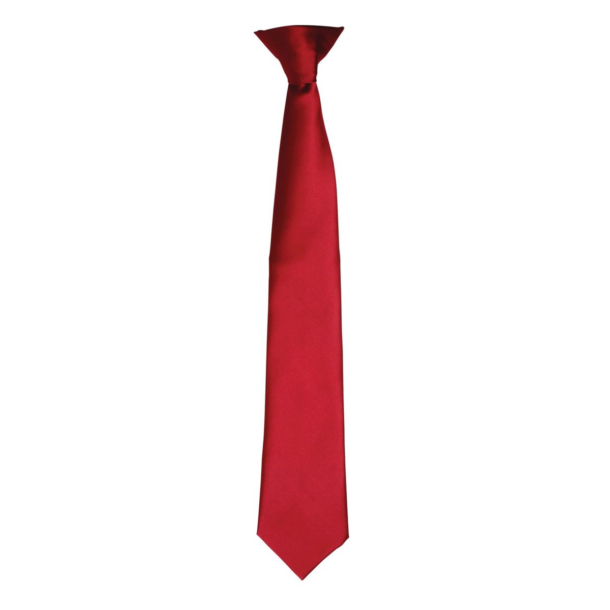 Satin Burgunder Krawatte mit Clip