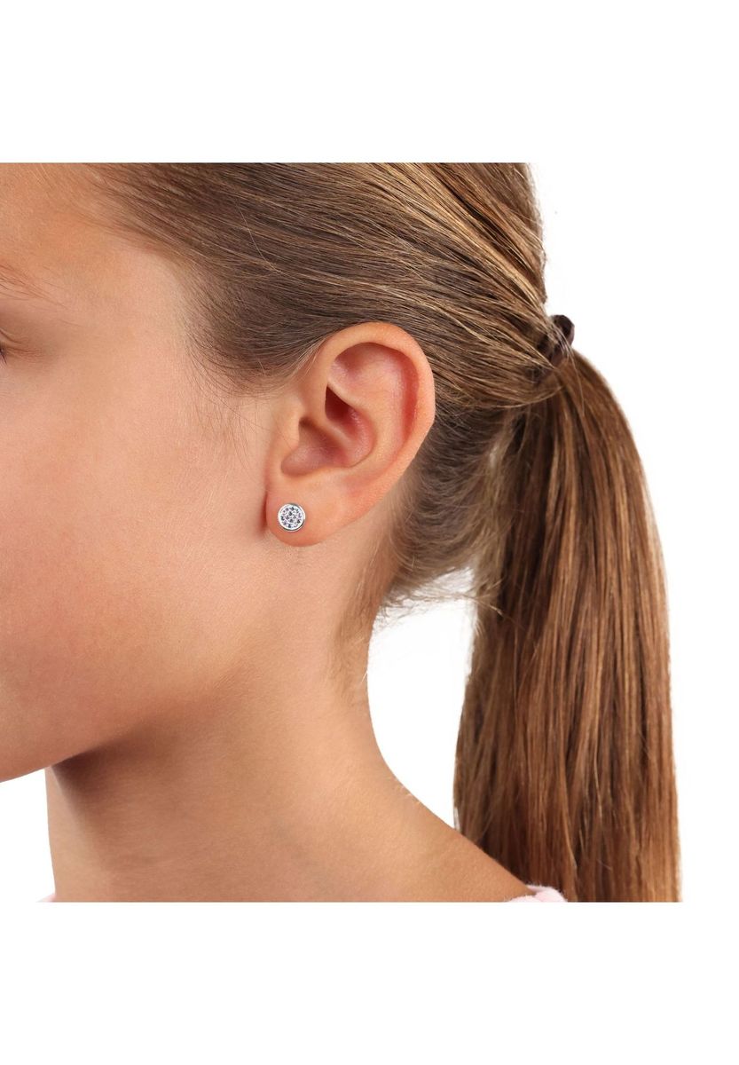 Bunte Zirkonia Silber Ohrstecker