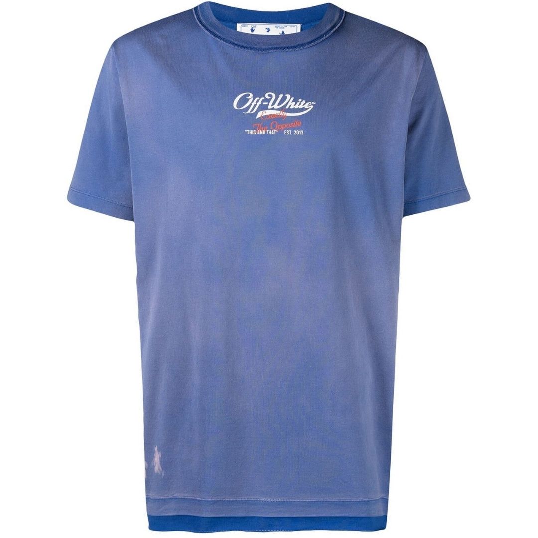 Off-White Slim T-Shirt mit Grafikprint