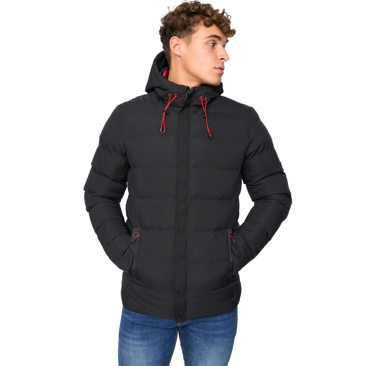 Crosshatch - "Kampleys" Steppjacke für Herren (Schwarz)