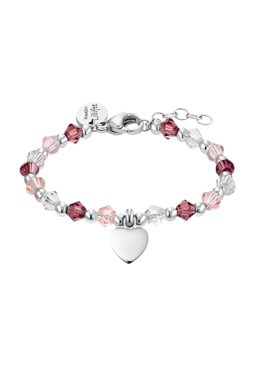 Perlen Edelstahl Herz Charm Armband