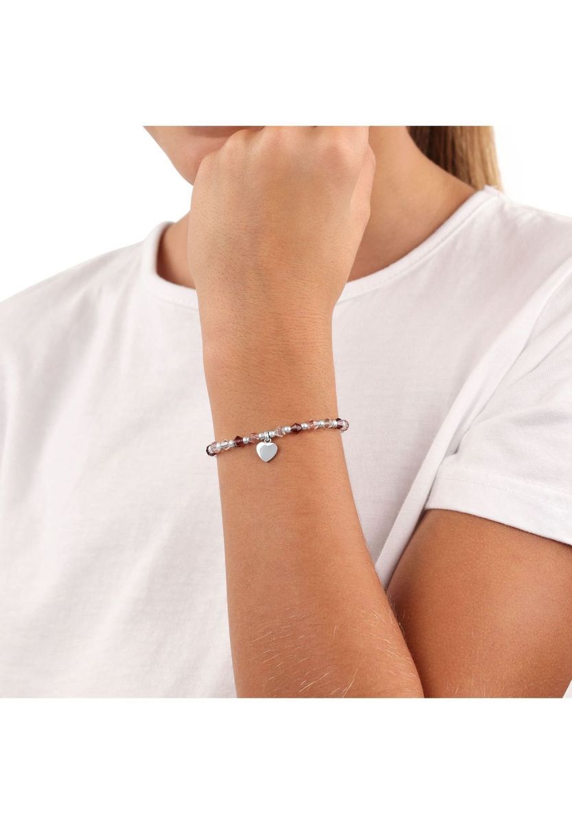 Perlen Edelstahl Herz Charm Armband