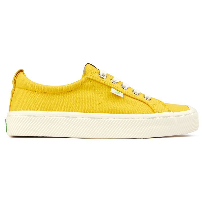 Sonnengelbe Canvas Low-Top Sneakers