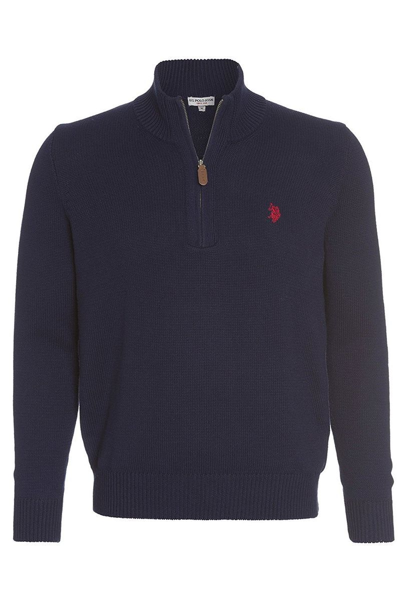 Eleganter Strickpullover mit Viertelreißverschluss