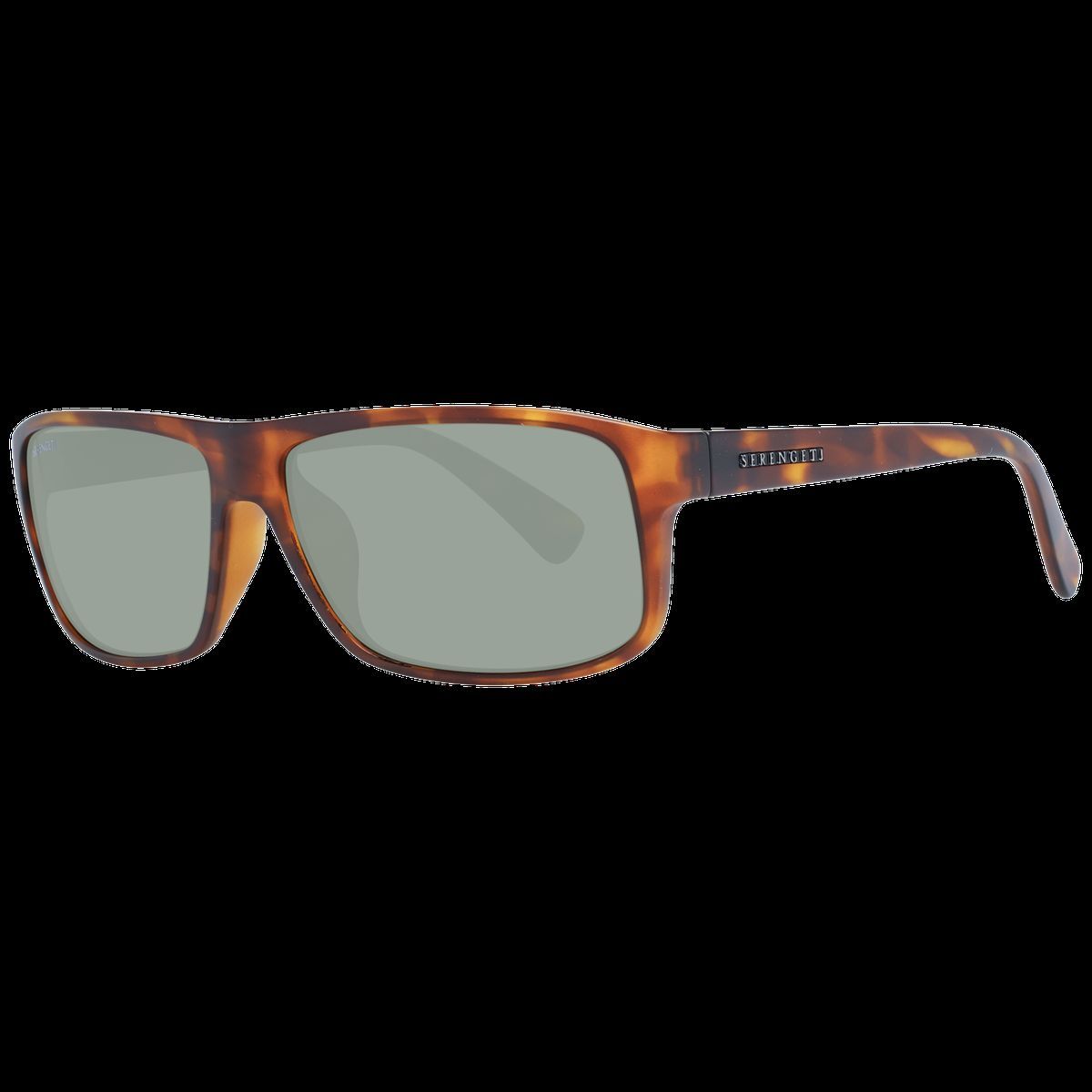 Rechteckige Unisex-Sonnenbrille mit Schildpattmuster