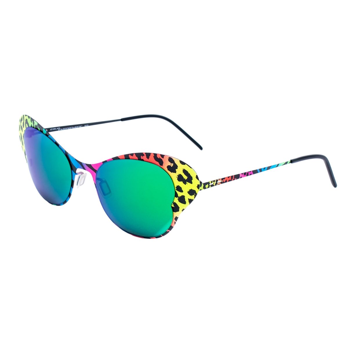 Animal-Print Katzenaugen-Sonnenbrille