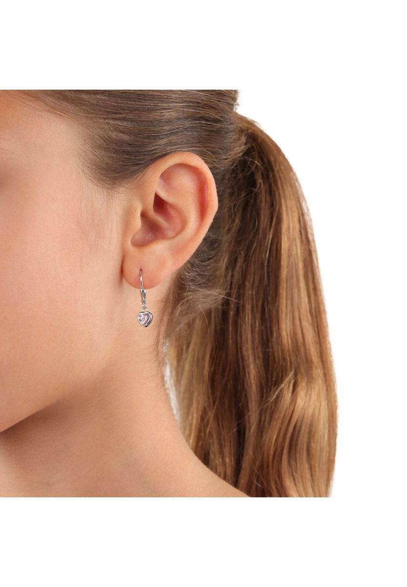 Herzförmige Ohrhänger aus Sterlingsilber