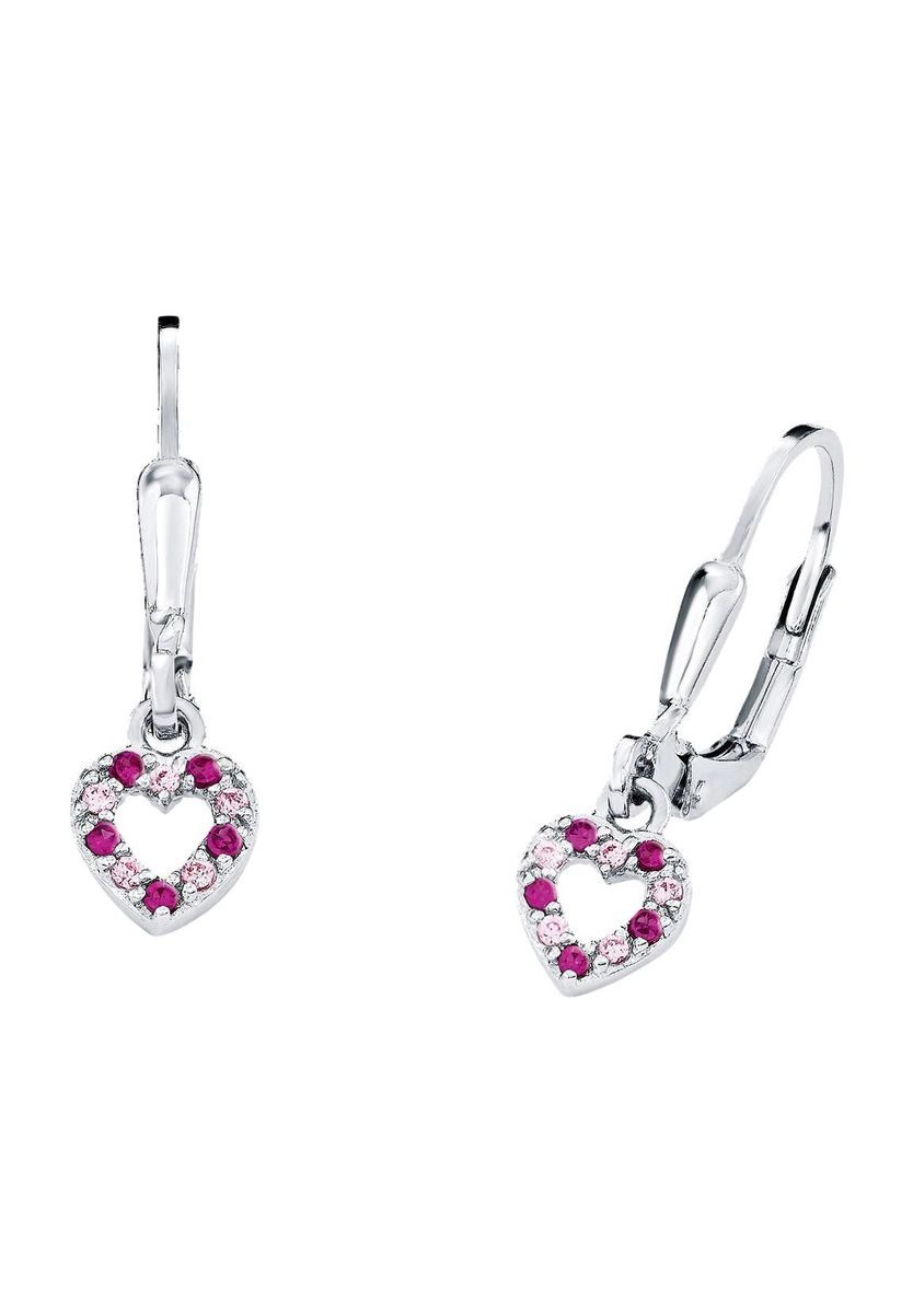 Sterling Silber Herz Ohrhänger