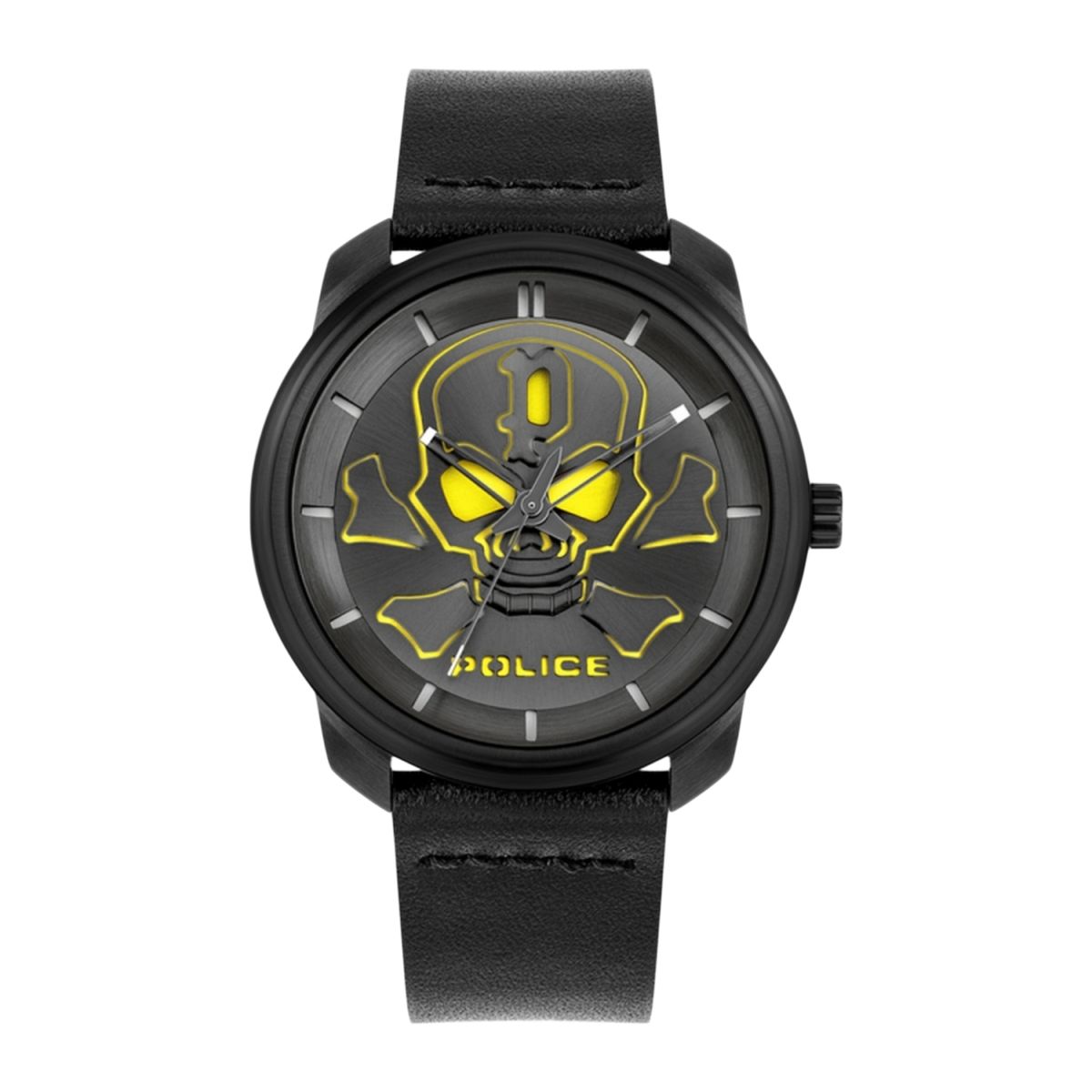 Herrenuhr mit ausgefallenem Totenkopf-Zifferblatt