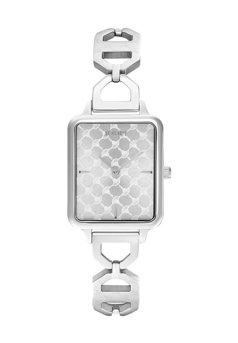 Elegante rechteckige silberne Damenuhr