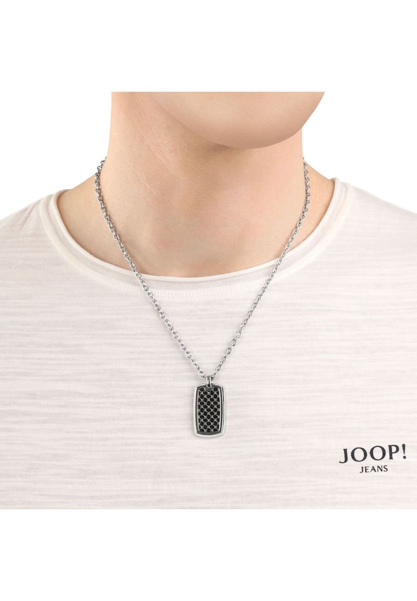JOOP! Herren Kette mit Anhänger, Edelstahl, SILBER