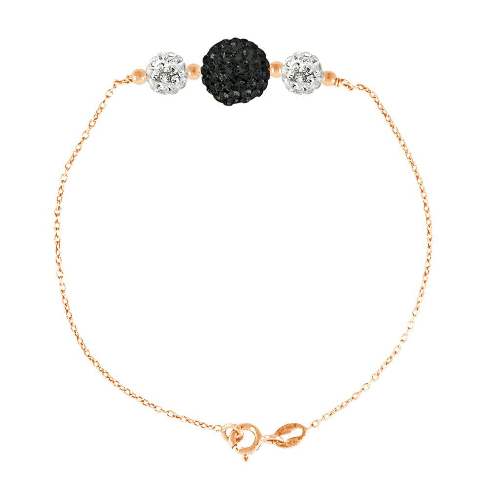 Elegantes Kristallperlen-Armband Roségold