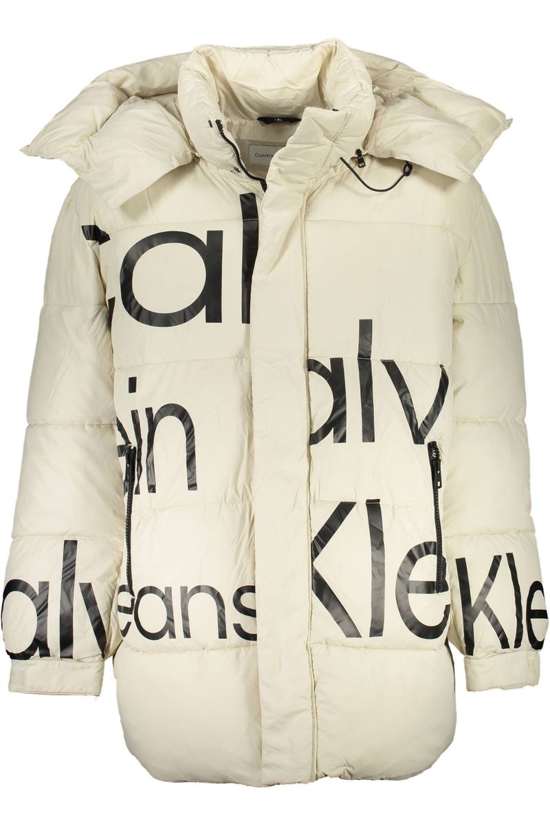 Pufferjacke mit Logo-Print und Kapuze