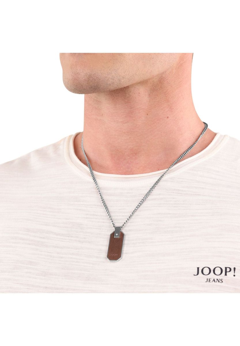 JOOP! Herren Kette mit Anhänger, Edelstahl, SILBER