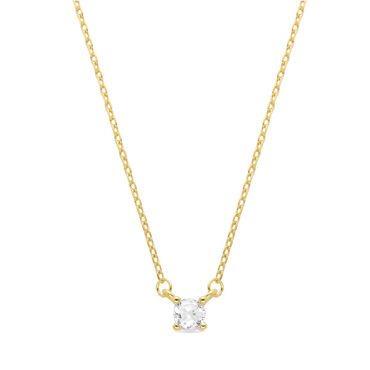 Zarte Goldkette mit Zirkonia