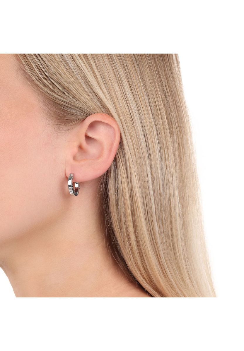 JOOP! Damen Creolen, Edelstahl, SILBER, 99